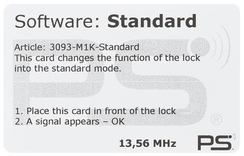 Programovací karta, "standardní režim"