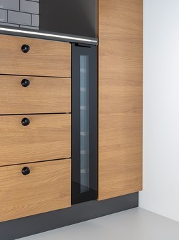 Prosklená lednice na víno, Häfele Assedo RUW12GB82d15a, Pro šířku korpusu: 150 mm