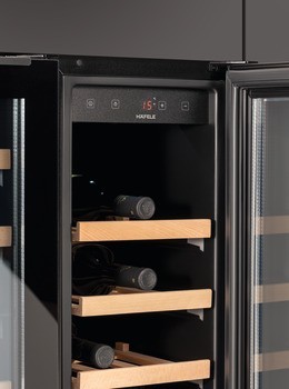 Prosklená lednice na víno, Häfele Assedo RUW13GB82d3a, Pro šířku korpusu: 300 mm