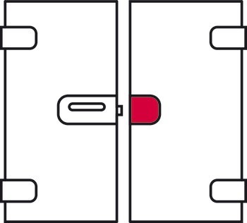 Protikus kování skleněných dveří, GHR 412 a 413, Startec