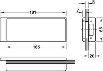 Protikus kování skleněných dveří, Studio Classic, Dorma Glas
