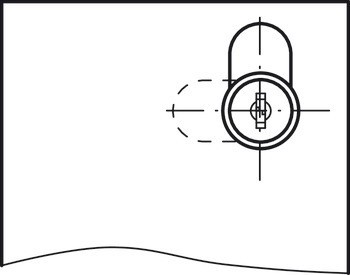 Protikus, pro jazýčkový zámek pro skleněné dveře Häfele Symo FM Pro