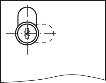 Protikus, pro jazýčkový zámek pro skleněné dveře Symo
