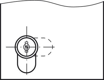 Protikus, pro jazýčkový zámek pro skleněné dveře Symo
