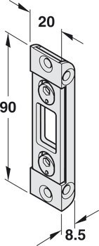 Protiplech, pro zamykací závoru, KFV