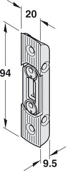 Protiplech, pro zamykací závoru, Startec