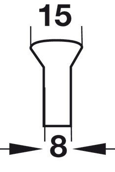 Prstová úchytka, Häfele Déco, nerez