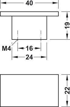 Prstová úchytka, zinková slitina