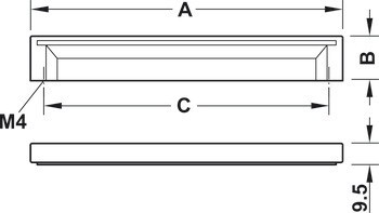 Prstová úchytka, zinková slitina