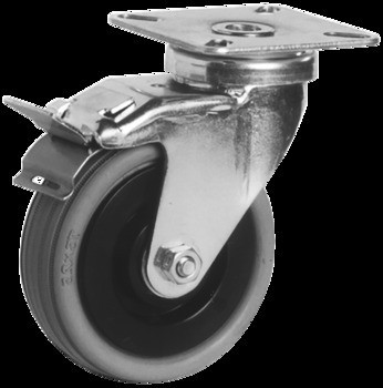 Průmyslové a otočné kolečko, S měkkou pojezdovou plochou, pevné nebo volnoběžné