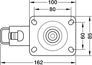 Průmyslové a otočné kolečko, s měkkou pojezdovou plochou