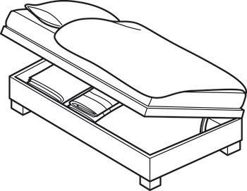 Pružinové kování, Pro pohovky a postele s boxem na lůžkoviny