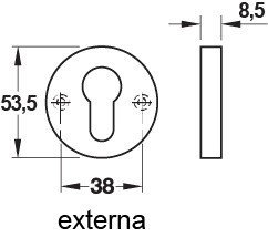 PZ rozeta, Rezidenční sektory, nerez, Startec
