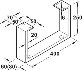 Rám nohy pro nábytek, K přišroubování
