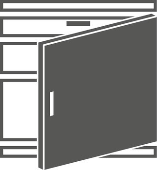 Rám pro závěsné desky, Variant-S, za dveře