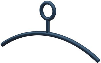 Ramínka na šaty, polyamid, kroužek, pevný háček