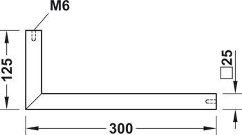 Ramínko na šaty, montáž pod polici a na zadní panel, nerez