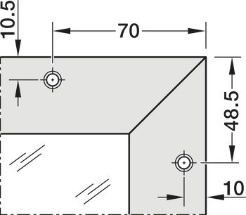 Rohový konektor, Pro profil hliníkového rámečku