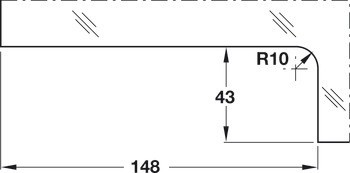 Rohový zámek kování, I, s PZ otvorem, Startec