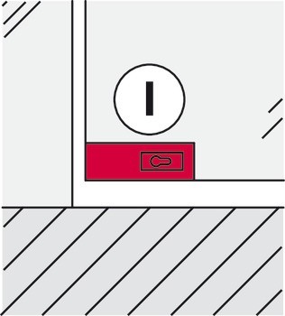 Rohový zámek kování, I, s PZ otvorem, Startec