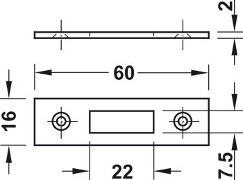 Roletkový zámek k přišroubování, pro pevnou vložku s plátkovými stavítky, backset 24,5 mm