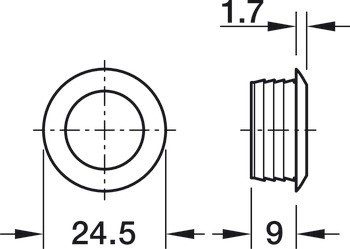 Rozeta, pro Häfele Push-Lock Mini