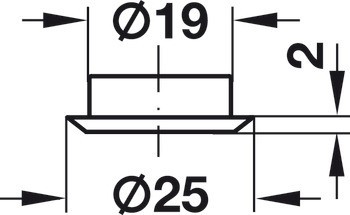 Rozeta zámku, pro roletkový zámek k přišroubování