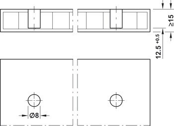 Rozpínací spoj, Häfele Ixconnect SC 8/25, plast