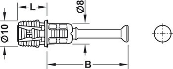 Rozpínací táhlo, C100, systém Minifix®, pro vrtaný otvor ⌀ 10 mm