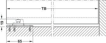 Kování pro posuvné dveře, Hawa Porta 60/100 HM/HMD, sada bez pojezdové kolejnice