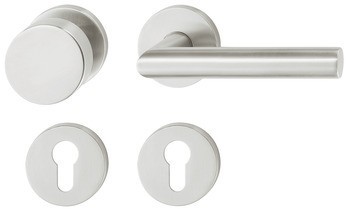 Sada dveřních klik, Häfele Startec model PDH 4103, nerez, požárně odolné dveře