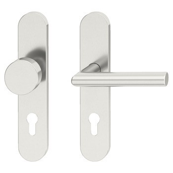 Sada dveřních klik, Häfele Startec model PDH 5103, nerez, požárně odolné dveře