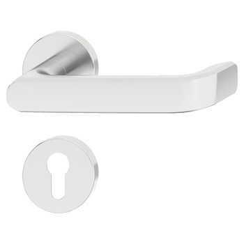 Sada dveřních klik, Häfele Startec model PDH 5220, hliník, požárně odolné dveře, panikové dveře