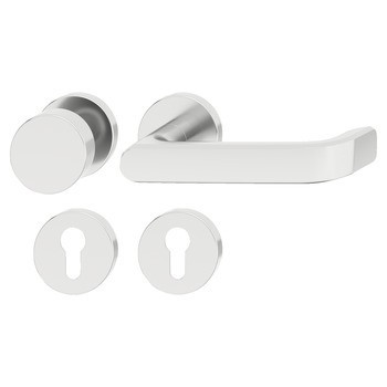 Sada dveřních klik, Häfele Startec model PDH 5220, hliník, požárně odolné dveře, únikové dveře