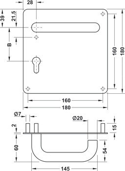 Sada dveřních klik, nerez, Startec, PDH4102, rozeta