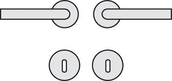 Sada dveřních klik, Hliník, Hoppe, Amsterdam 1400/42KV/42KVS