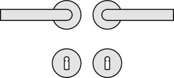 Sada dveřních klik, hliník, Hoppe, Amsterdam 1400F/42/42KVS