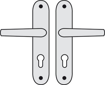 Sada dveřních klik, hliník, Hoppe, Tokyo 1710/273P