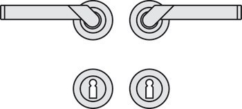 Sada dveřních klik, Jatec Skyline JTC 462-D17 zinková slitina/nerez