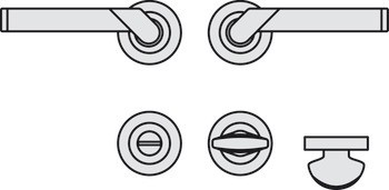 Sada dveřních klik, Jatec Skyline JTC 462-D17 zinková slitina/nerez