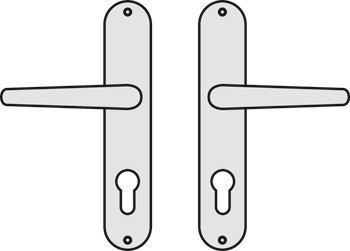 Sada dveřních klik, mosaz, Hoppe, Atlanta M1530/302