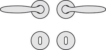 Sada dveřních klik, mosaz, Hoppe, Verona M151/42KV/42KVS