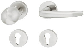Sada dveřních klik, FSB ASL® model 11 1023/12 1023, nerez