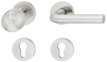 Sada dveřních klik, FSB ASL® model 11 1075/12 1075, nerez