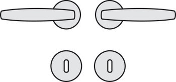 Sada dveřních klik, nerez, Hoppe, Las Vegas E1440Z/19KV/19KVS