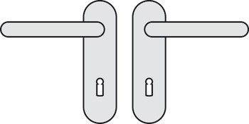 Sada dveřních klik, nerez, Hoppe, Paris E138F/353K
