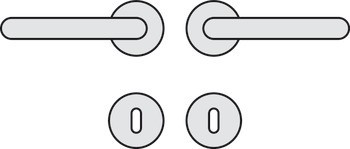 Sada dveřních klik, nerez, Hoppe, Paris E138F/42/42KVS