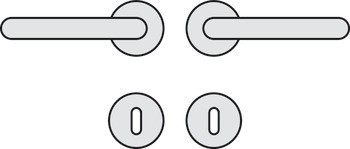 Sada dveřních klik, Nerez, Hoppe, Paris E138Z/42KV/42KVS