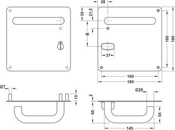 Sada dveřních klik, nerez, Startec, PDH4102, rozeta