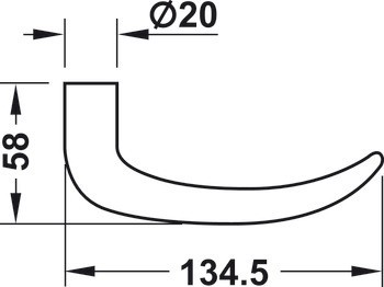 Sada dveřního terminálu, Häfele Dialock DT 700c, s knobkou